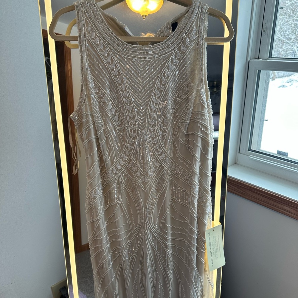 NWT Adriana papell beaded dress size 14
